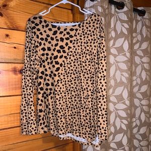 Cheetah Print Long Sleeve Tee